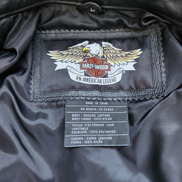 Harley Davidson LG leather riding jacket - Picture 4 of 10